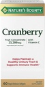 Nature's Bounty Cranberry 규정식 보충교재, 지원 Urinary Tract와 면역력, Softgels, 25,200 Mg, 60 Ct