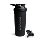 Smartshake 강화 스테인레스 스틸 단백질 셰이커 병 - 비 절연 Unisex 체육관 병 | 금속 셰이커 병 - 900 ml | 30 oz - 누설 나사 - 뚜껑 - DEHP & BPA 무료 (블랙)