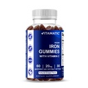 여성 및 남성을위한 비공식 철 Gummies 보충 - 20mg 서빙 - 60 Vegan Gummies - 비타민 C가있는 훌륭한 타스팅 철 거미 비타민 (60 개)
