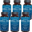 Viva Naturals Antarctic Krill Oil 1250 mg, 오메가 3 EPA DHA 및 Astaxanthin, 산화 방지제 재산을 가진 합동 지원 및 뇌 보충교재, No Fishy Aftertaste (6의 포장)