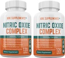 2 병 Nitric 산화물 복합 단지 L 아르기닌 HCL AAKG AKG 알파 Ketoglutarate Citrulline Malate 240 총 캡슐 당 3500mg
