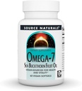 Source Naturals Omega-7 Sea Buckthorn Fruit Oil, Non-GMO, 건강 및 활력을위한 Vegan-출처 * - 60 Vegan Softgels