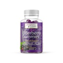 Elderberry Queen Organic Elderberry Gummies 60 ct - 비타민 C 및 아연이있는 면역 지원 Gummies - 성인 및 어린이를위한 Elderberry 비타민 Gummies