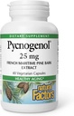 자연적인 요인 Pycnogenol 25 mg의 건강한 노후화, 60의 캡슐을 위한 산화 방지제 지원