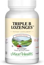 맥시 건강 트리플 B Lozenges - 비타민 B12 & B6 & Biotin - 딸기 맛 - 90 Chewies - 코셔