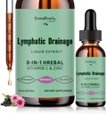 GREENPEOPLE 림프 배수장치 - 10-in-1 림프 정화 보충 w/Echinacea, 클레버 & Burdock 뿌리 - 면역 지원, Cleanse & Detox - 고급 흡수, 비 GMO (1 fl oz, 2 팩)