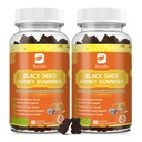 (2 팩) Ashwagandha, Burdock 뿌리, Linden 꿀, Elderberry, Turmeric, 비타민 C, D3 및 아연과 검은 씨앗 오일 바다 Moss Gummies - 면역, 관절, 머리 및 피부, Vegan Gummies 120 지원