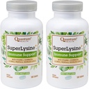 양자 건강 SuperLysine+ 진보된 공식 면역 지원 보충교재 리신 1500 mg의 비타민 C Echinacea Licorice 꿀벌 Propolis & 무취 마늘 - 180의 정제 (포장 2)