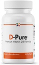 지금 노화 중지 - D-Pure 공식 125 MCG - Safflower 기름을 가진 프리미엄 비타민 D3 5000 IU - 근육, 이 및 뼈 건강, 심장 건강 및 면역 지원 - 90 Softgels