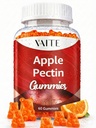 Apple Pectin Gummies - 2000mg 자연적인 콜레스테롤 낮은 지원을 가진 높 섬유 보충교재는, Digestive Wellness & Stomach 안락, 비 GMO & 글루텐 자유로운 초본 보충교재를 승진시킵니다 - 60 Vegan Gummy