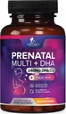 Folic Acid & DHA와 Prenatal 비타민, Folate & Omega 3의 여성, 비타민 A, C, D, B6, B12 & Iron, 임신 보충교재 - 60 Softgels를 가진 태아 뇌 발달 지원