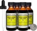 Lugol의 Iodine/2% 해결책/4개의 호박색 유리병/Free Droppers/USA에 있는 8개 Oz