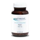 대사 유지 보수 NAC 600 mg 캡슐 - N-Acetyl Cysteine 600 Liver 및 Immune 지원을위한 보충 - 남성과 여성을위한 산화 방어 50 + - 60 캡슐