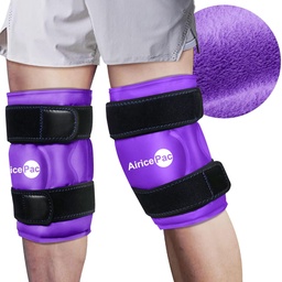 2 무릎 통증 완화, 부상, 팽윤, 무릎 교체 수술, 관절염, Meniscus Tear 및 ACL, 자주색을 위한 찬 압축 치료를위한 얼음 팩