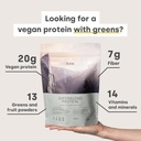 Superblend Protein - Superfoods, 비타민 및 미네랄이 함유 된 채식 단백질 분말 - 20g의 식물 기반 단백질 (Chocolate Peanut)