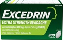 두통 기복, Acetaminophen 250mg, 아스피린 250mg, 카페인 65mg, 고통 Reliever, 200 조사를 위한 Excedrin 여분 힘 고통 구호 캡슐