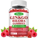 Panax Ginseng과 Magnesium, Ginkgo Biloba와 Gummies는 초점, 기억 및 성인 & 아이를 위한 뇌 건강, Vegan 라즈베리 풍미 Gummies, 60 조사를 위해 보충합니다
