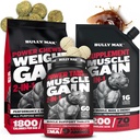 Bully Max Dog Weight Gainer Chews (75pc chews) & Muscle Builder Tablets (60 탭) & 3-in-1 액체 근육 빌더 보충교재 번들 또는 강아지 & 성인, 모든 품종 - 건강한 성장과 활력 지원