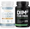 SMNutrition 남자의 DIM 보충 칼슘 D-Glucarate와 | 남성 호르몬 균형 묶음 남성 (60 인분) 및 Vegan Gluten 무료 비 GMO CDG 보충교재 (90 인분)
