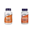 지금 보충 교재, NAC (N 아세틸 Cysteine) Selenium & Molybdenum를 가진 600 mg, 100개의 Veg 캡슐 & 지금 Bromelain를 가진 Quercetin - 60의 볼트 캡슐