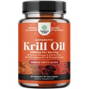 남극 크릴 오일 2000mg Softgels per 서빙 - 오메가 3 크릴 오일 보충 EPA DHA 및 Astaxanthin (60 개)