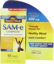 Nature Made SAM-e Complete 400 mg. 태블릿 (건강한 무드 및 합동 안락을 지원하십시오) 가치 크기 60 ct