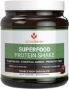 ACTIVATEDYOU Superfood Protein Shake -Vegan Plant Protein Powder - 유기농 7 버섯 혼합, Spirulina 및 GoldRella Chlorella - 근육 무결성, 초콜릿 맛 (15 서빙)