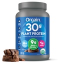 Orgain 유기 30g Vegan 단백질 분말, 초콜렛 9g EAAs + BCAA, 식물 단백질, 6g Prebiotic + 섬유, 1g 설탕, 전 운동, 근육 지원 + 회복 - 2.01lb (포장 월병)