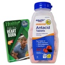 Ultra Strength Antacid Tablets - 탄산 칼슘 1000mg - 71 Chewable Tablets Assorted Berries 및 Vital Volumes Tips Card 번들