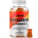 심황과 검은 후추 추출물이있는 Ashwagandha Gummies - 초본 거미 보충 - 60 Gummies