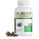 Bronson Bilberry 여분 힘 Vaccinium Myrtillus는, 눈 건강을 승진시키고 건강한 시각을 지원합니다 - 비 GMO, 200 채식 캡슐