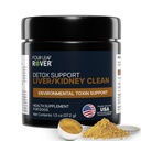 4 잎 Rover Dog Liver Support - 유기농 우유 이틀 및 버섯 - Kidney Support - Detox & Cleanse - 수의 공식화