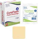 Dynarex 3011 CuraFoam Foam Dressing, Non-Bordered, Sterile, 쿠션 및 Moist Wound Care, 2 "x 2", 10 팩 제공