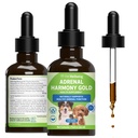 애완 동물 웰빙 Adrenal Harmony Gold for Dogs - Vet-Formulated - 건강한 Adrenal 기능, 정상 Cortisol 수준, 건강한 Thirst & Weight - Holistic Supplement - 2 oz (59 ml) 지원