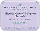 Vermont Appetite Suppressant Essential Oil Body Patch의 천연 패치, 달콤한 Fennel, 10-Count Tin