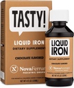 NovaFerrum Tasty | 소아용돌이는 유아, 유아용 침대용 액체철 보충 | 1mL당 철 15mg | 4세 이하 | 글루텐 무료 | 슈가프리 | 초콜릿 맛 | 120 인