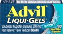 Advil Liqui-Gels 고통 Reliever와 Fever 흡진기, 두통을 위한 Ibuprofen 200mg를 가진 성인을 위한 고통 약, 두통, 생리통 및 합동 고통 구호 - 40 액체 채워진 캡슐