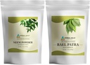 HERBAL HILLS Neem 잎 분말과 Bilva Bael 잎 분말 팩 2 결합