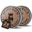 남자를위한 스트라이크 바이킹 Beard Balm - Beard 컨디셔너에 남겨 - Naturally Derived Beard Butter, Argan & Jojoba Oils (4 Ounce (Pack of 2), Sandalwood)로 만든 스트라이크 Balm