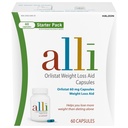 alli 다이어트 체중 감소 보충교재 알약, Orlistat 60mg 캡슐 시동기 팩, 비 처방전 체중 감소 원조, 60의 조사 (1의 포장)