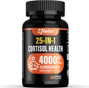 Cortisol 건강 보충교재, 여자 & 남자를 위한 25-in-1 Cortisol 흡진기, Cortisol는 Ashwagandha, Rhodiola Rosea, Mood를 위한 L-Theanine, 초점, 수면 지원, 2개의 캡슐을 가진 보충교재를 보충합니다