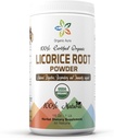 유기 Aura Licorice 뿌리 분말 16Oz -1Lb. 자연적인 소화 및 면역성이 있는 지원. 전반적인 건강을 향상시킵니다. 100% 자연적인과 익지않는 Superfood 보충교재. 아니 GMO. 글루텐 무료.