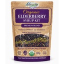 Elderwise 유기 Elderberry Syrup 키트 - 사용하기 쉽고, Elderberry, Rosehips, Ginger, Echinacea, Cinnamon 및 Cloves, Syrup의 32oz, Brewing Bag 포함