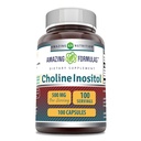 놀라운 포뮬러 콜린 & Inositol 500 Mg 보충 | 캡슐 | Non-GMO | 글루텐 프리 | 미국에서 제작 (1 팩 | 100 개)