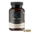 TERRA ORIGIN 건강한 수면 & 웨이크 | 성인용 자연적인 수면 보조 보충교재 | 시련과 Awake 새로 고침 | GABA, L-Tryptophan, Melatonin, Chamomile, Valerian, PassionFlower | 60 캡슐