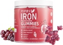 철 Gummies 설탕 무료, 여성을 위한 120의 Gummies 철 보충교재, 여성을 위한 비타민 & 아연, 남자 & 아이 포도 풍미, Vegan 보충교재, 에너지 후에 Folate