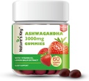 자연의 키 업그레이드 2.0 Ashwagandha Gummies, 3000mg 추가 효능 Ashwagandha Supplement | 비타민 D2, 레몬 발, & 블랙퍼, 스트레스 완화 및 좋은 수면 (60 카운트, 팩 1)