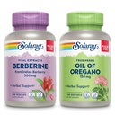 Oregano 번들의 SOLARAY Berberine 및 오일 - 강력한 웰빙 지원을위한 인디언 Barberry Plus Oregano 오일 보충 - 100 VegCaps / 120 Softgels