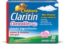 Claritin 24 시간 Allergy Chewables for Kids, Non Drowsy 알레르기 완화, 30 카운트