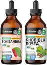 BIO KRAUTER Schisandra Tincture 4 Fl. Oz. & Rhodiola Rosea Tincture 4 Fl. 오즈.
